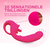 Erodit Double Sensation 2-in-1-Vibrator. USB wiederaufladbar, Rosa
