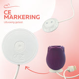 Erodit Siliconen luchtdruk vibrator  Paars, usb oplaadbaar