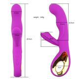 USB-wiederaufladbarer G-Punkt-Klitoris-Vibrator Lila