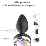 Erodit Lightning Buttplug 10 Vibrations- und Lichteinstellungen mit Fernbedienung