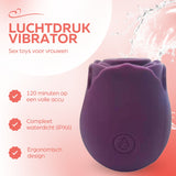Erodit Siliconen luchtdruk vibrator  Paars, usb oplaadbaar