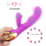 USB-wiederaufladbarer G-Punkt-Klitoris-Vibrator Lila