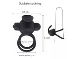 Erodit vibrierender Doppel-Penisring mit 10 verschiedenen Vibrationen